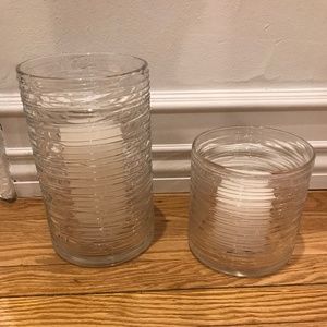 Pottery Barn Glass Vases + Candles